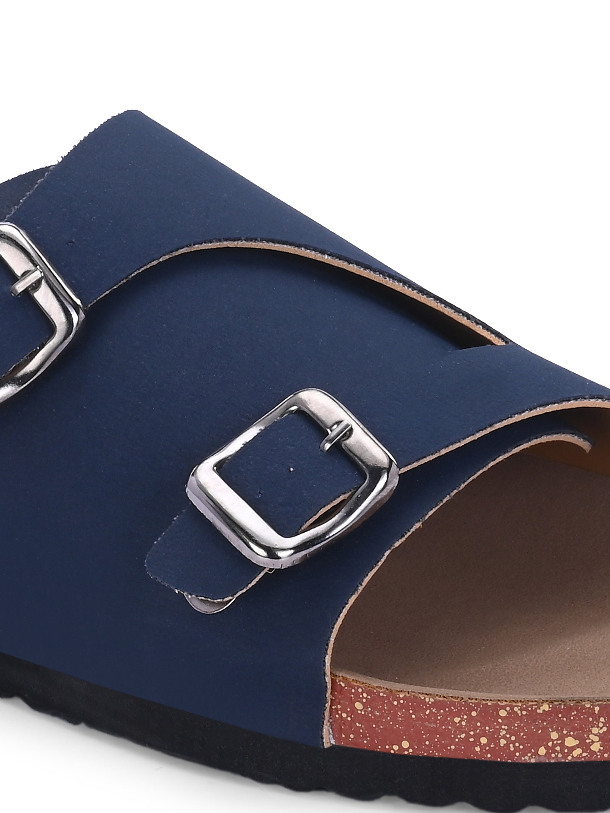 Men's casual sandals with slip-on style and buckle strap