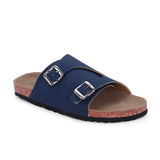 Men's casual sandals with slip-on style and buckle strap