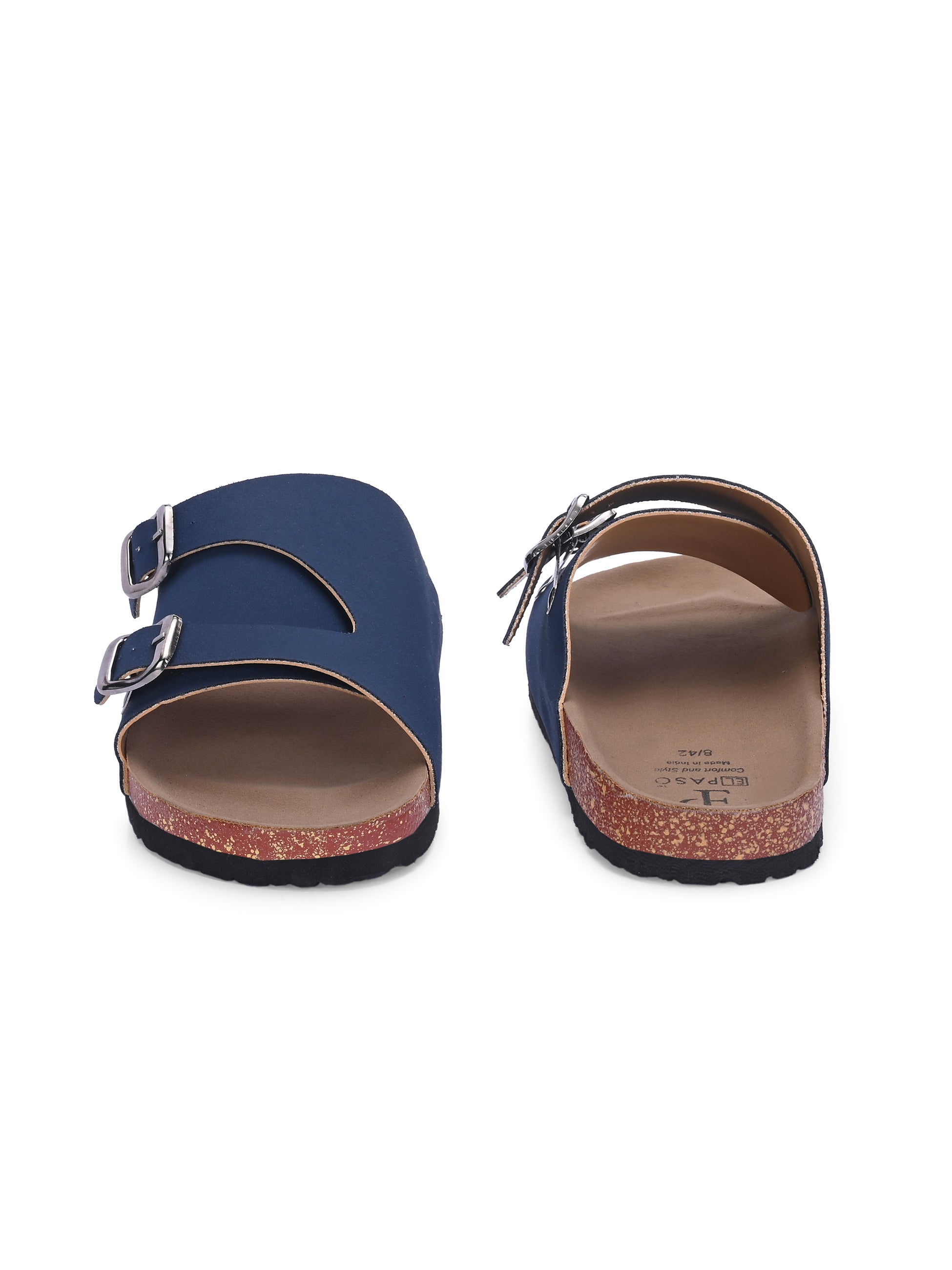 Men's casual sandals with slip-on style and buckle strap