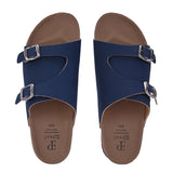 Men's casual sandals with slip-on style and buckle strap