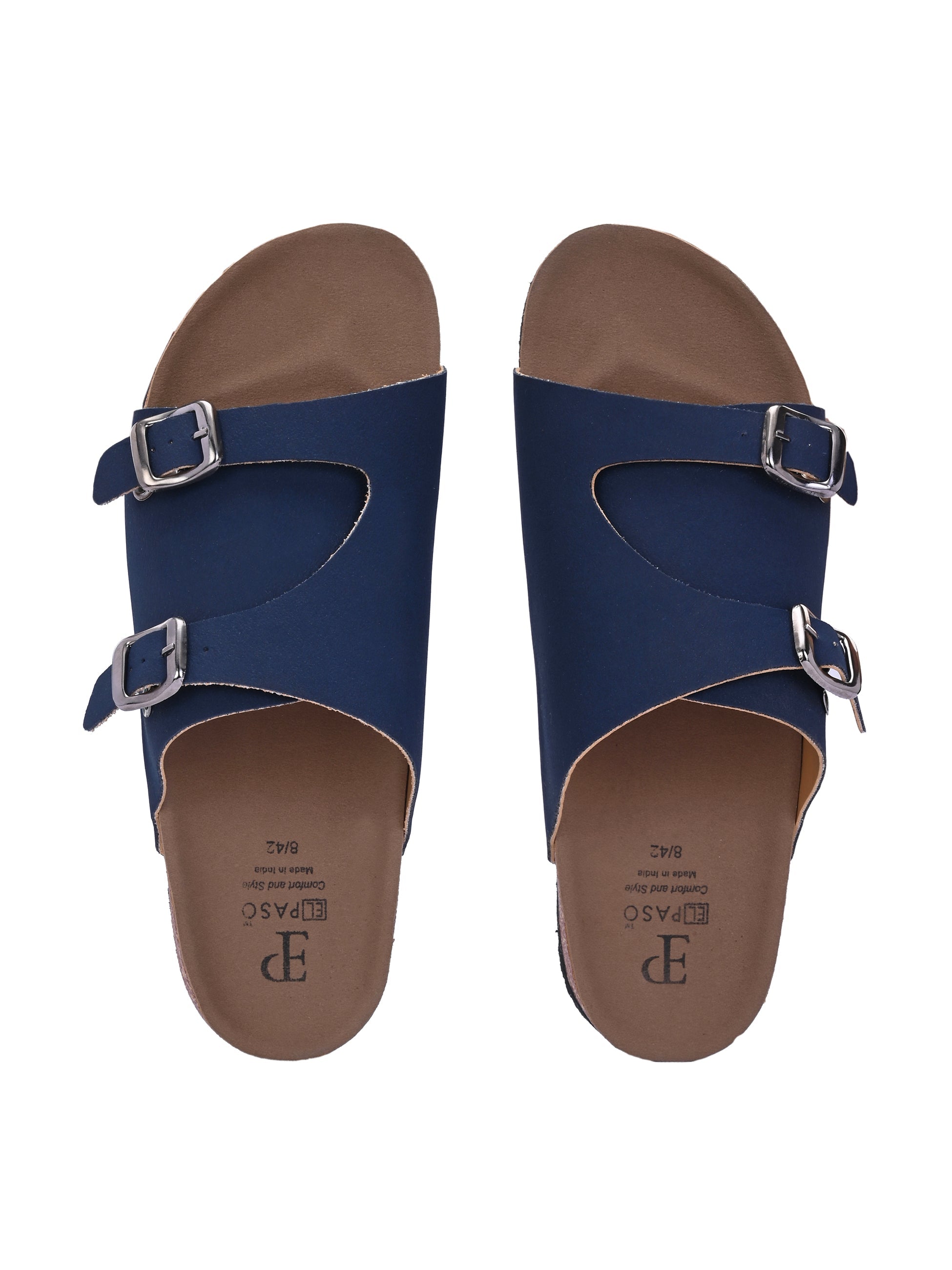 Men's casual sandals with slip-on style and buckle strap