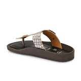 El Paso Women Woven Design T-Strap Flats