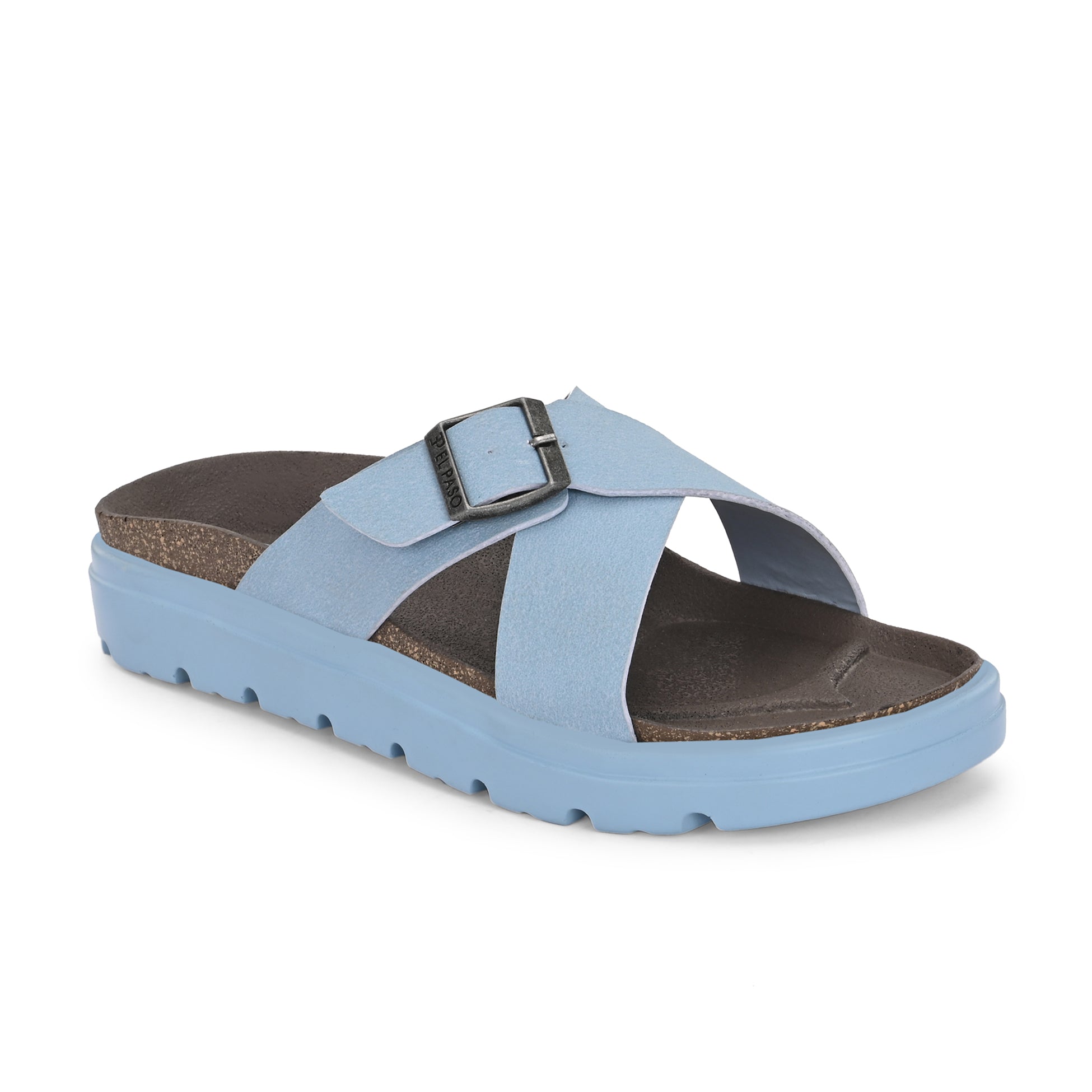 El Paso Women Open Toe Flats with Buckles