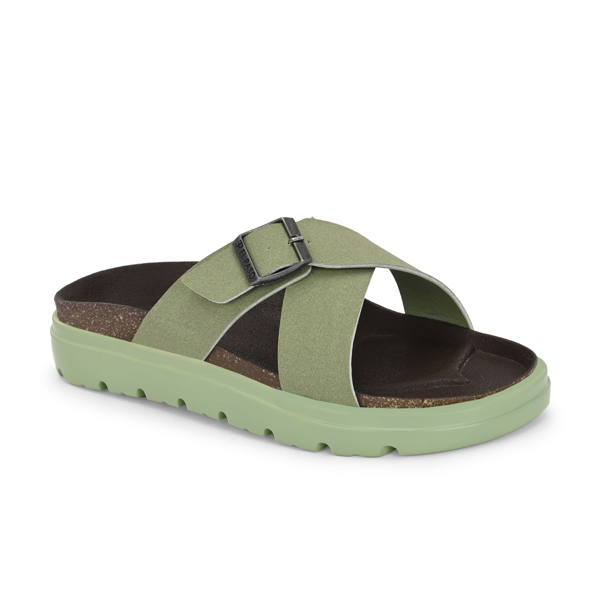El Paso Women Open Toe Flats with Buckles