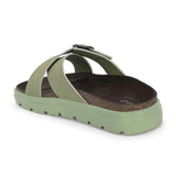 El Paso Women Open Toe Flats with Buckles