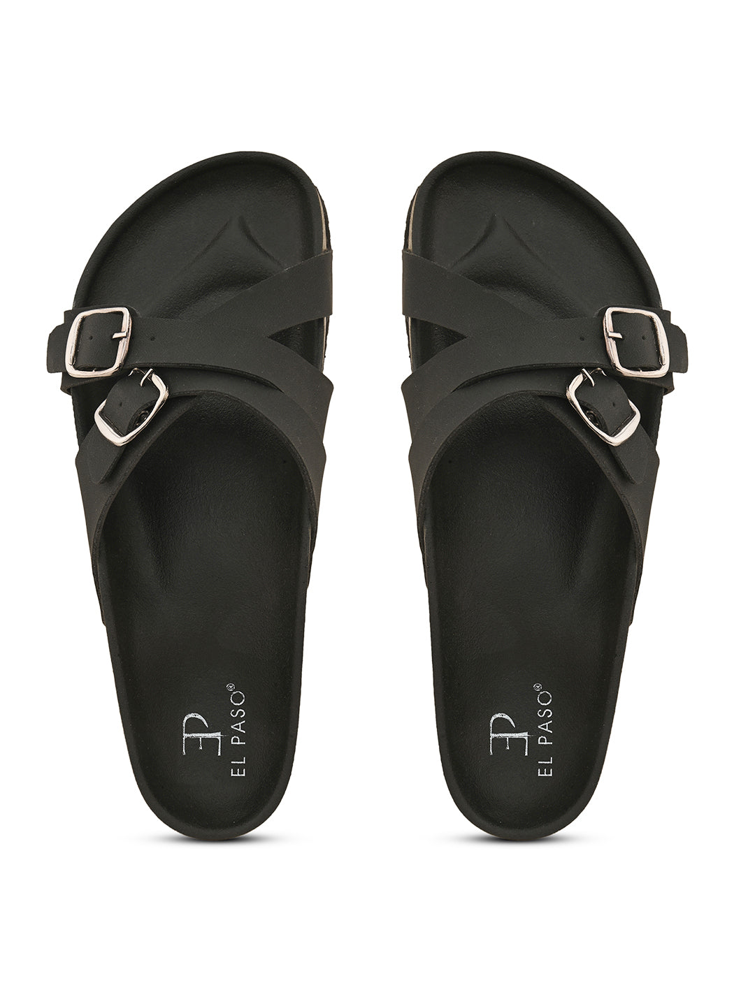 Elpaso Criss-Cross Flats with Buckles, highlighting their design and material details for a stylish and comfortable look.