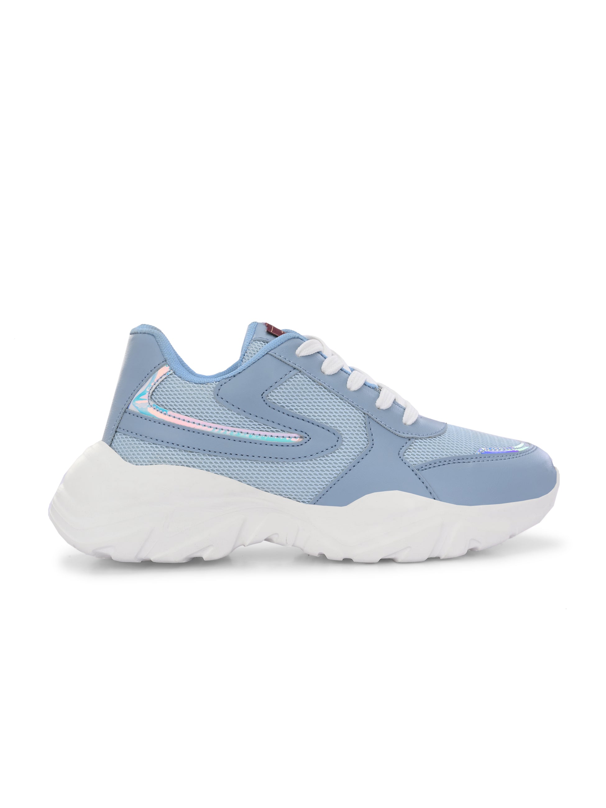 A white tennis shoe with a sleek design and lightweight construction, suitable for athletic activities.