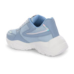 A white tennis shoe with a sleek design and lightweight construction, suitable for athletic activities.