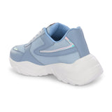 A white tennis shoe with a sleek design and lightweight construction, suitable for athletic activities.