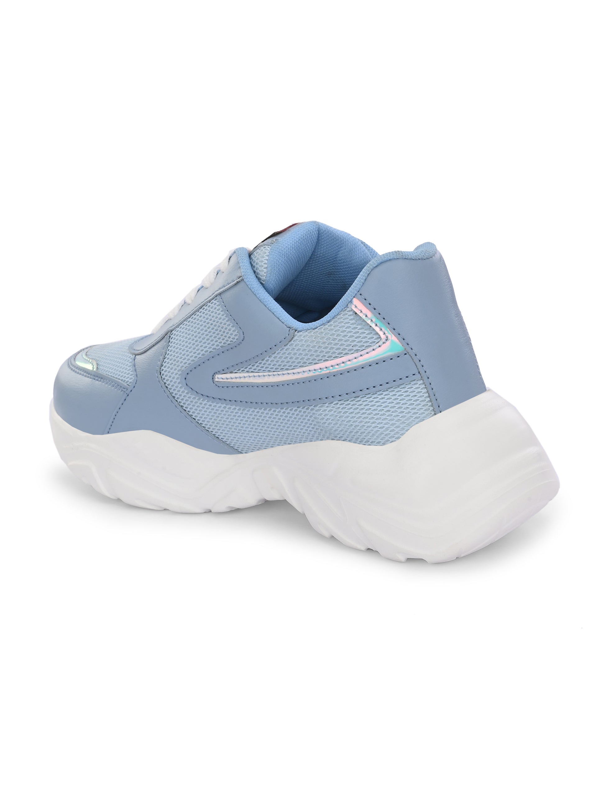 A white tennis shoe with a sleek design and lightweight construction, suitable for athletic activities.