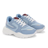 Women Sneakers in blue with a sleek design and lightweight construction, perfect for athletic activities and all-day comfort.