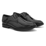 These black patent Formal Derby Lace-Up Shoes offer a sleek, polished design, combining style and comfort for any formal occasion.