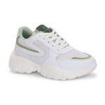 Women Sneakers in green with a sleek design and lightweight construction, perfect for athletic activities and all-day comfort.