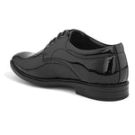 A mage of Men Leather shoes with shining texture and lace-up design