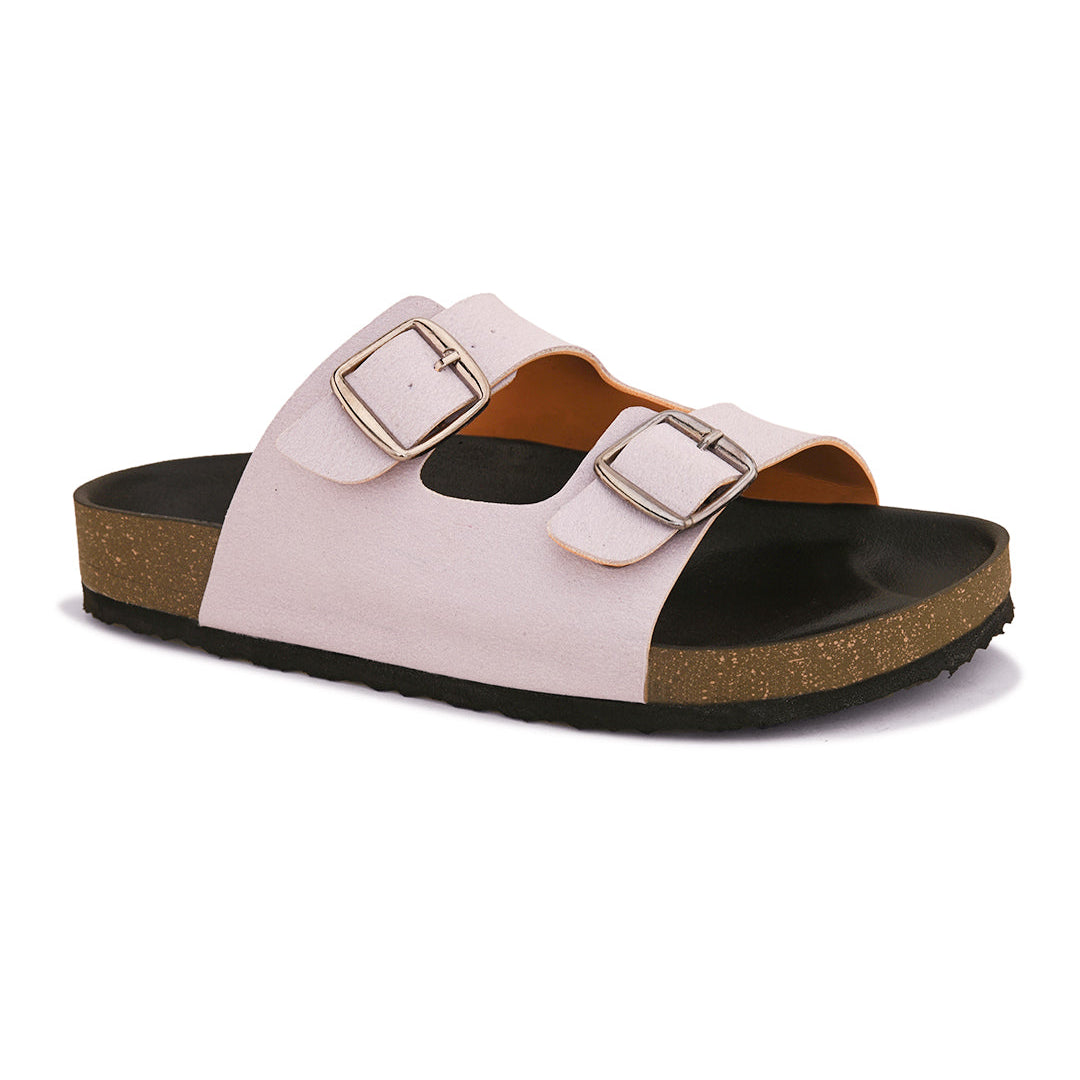 Sandal with buckle detailing for an adjustable fit and stylish look