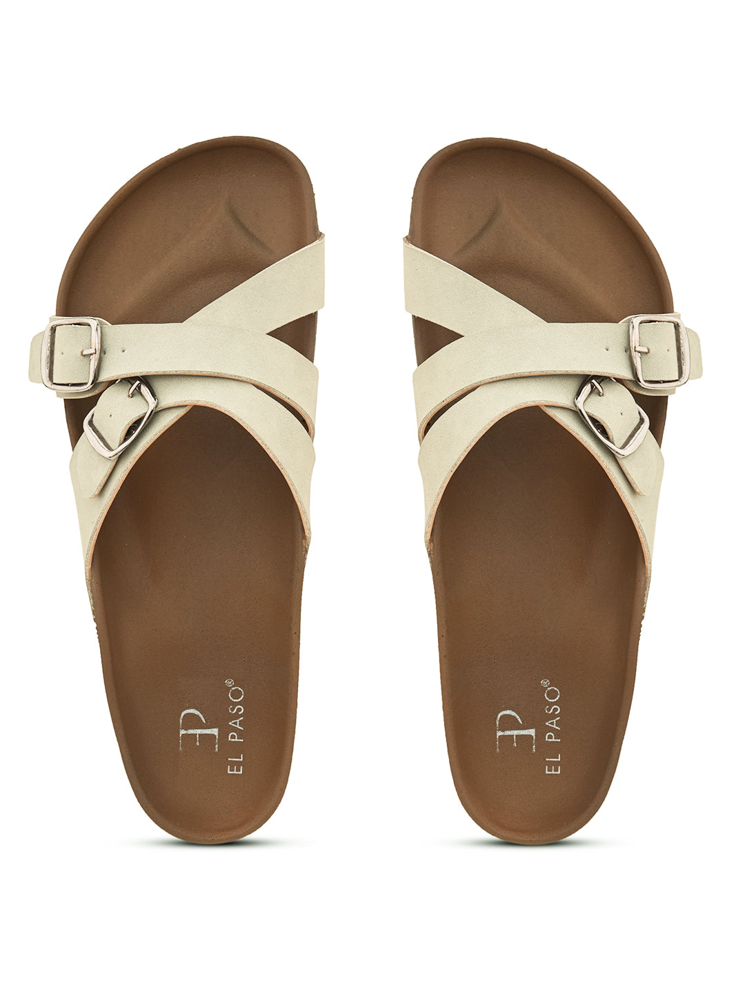 Elpaso Criss-Cross Flats with Buckles, highlighting their design and material details for a stylish and comfortable look.