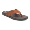 Men's Tan Faux Leather Casual Slip On Sandals