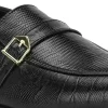 Men's Black Faux Leather Formal Slip On Loafers