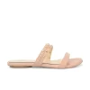 Women's Pink Faux Leather Casual Slip On Flats