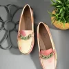 Women's Multicolor Faux Leather Casual Slip On Loafers